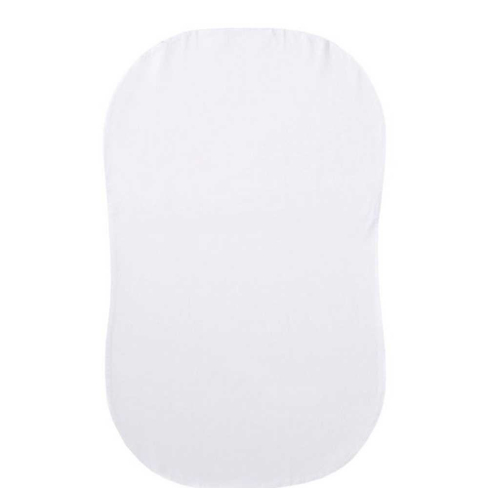 Halo Organic Fitted Bassinet Sheet - white